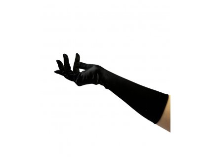 Společenské saténové rukavice dlouhé 35 cm