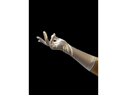 Společenské saténové rukavice dlouhé 40 cm