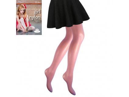 GIRL nylon tights nohy violet