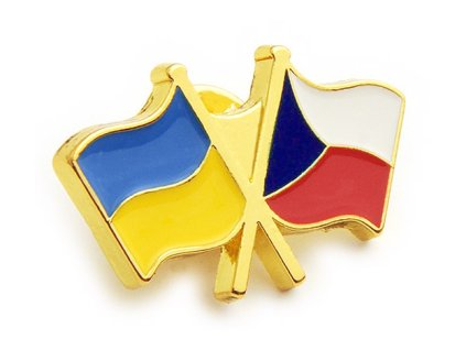 Odznak CZ + UK vlajka