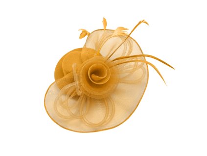 Klobouk s mašlí a síťovinou zlata
