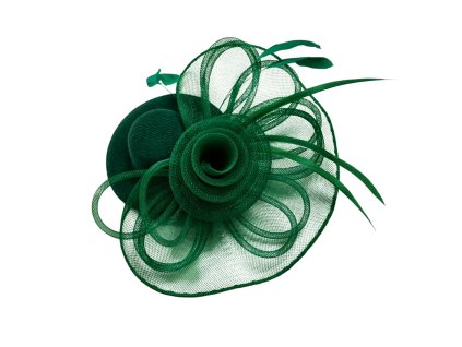 Klobouk s mašlí a síťovinou zelena