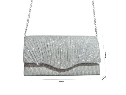 Kabelka - psaníčko stříbrné