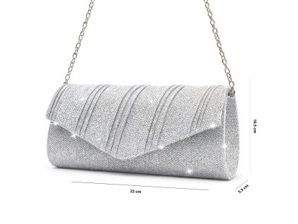 Kabelka - psaníčko stříbrné