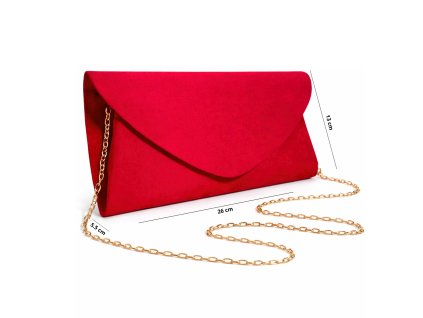 sametové psaníčko červené