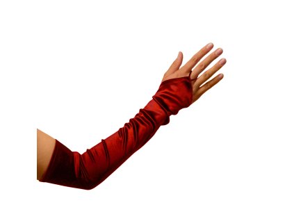 Dámské společenské rukavice karminova