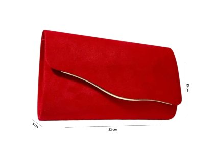 Kabelka - psaníčko sametové červené
