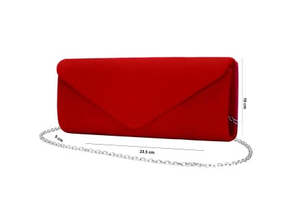 Kabelka - psaníčko sametová červená