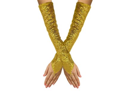 Dámské elegantní rukavice – společenské zlata