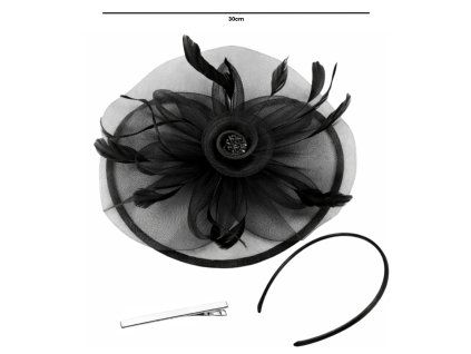 Dámský fascinátor black cerna
