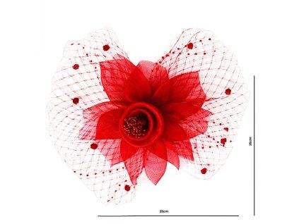 Dámský fascinátor red cervena