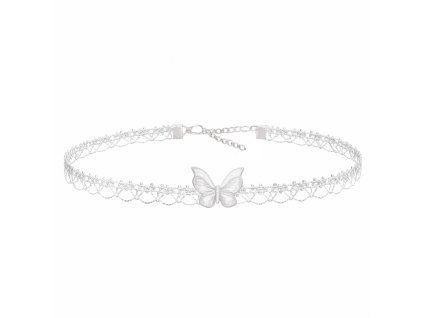 Krajkový choker s motýlem