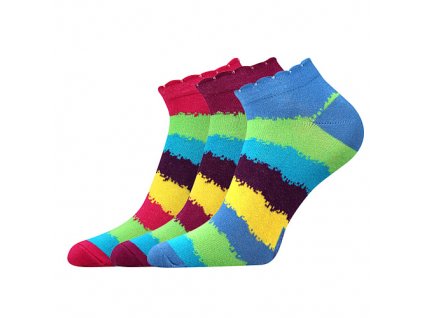 ponožky Piki 39 (Obrázek pruhy, modrá, Barva mix, Velikost 26-28 (39-42))