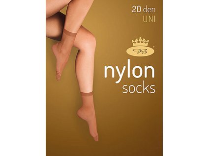 ponožky NYLONsocks 20 DEN / 2 páry (Barva camel, Velikost uni)