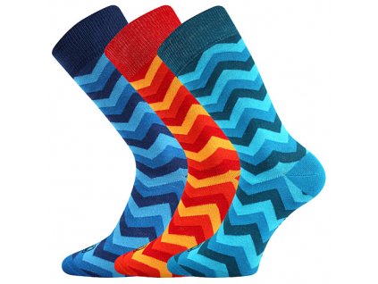 ponožky Watt (Barva mix, Obrázek vlnky tyrkysová, Velikost 29-31 (43-46))