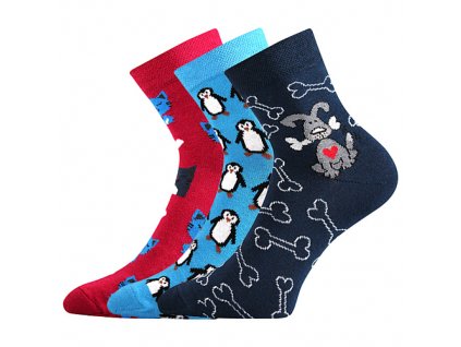 ponožky Xantipa 42 (Barva mix, Obrázek tučňáci, modrá, Velikost 26-28 (39-42))