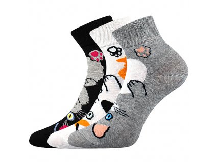 ponožky Micka (Obrázek kočka bílá, Barva mix A, Velikost 26-28 (39-42))
