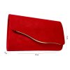 Kabelka - psaníčko sametové červené