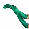 Dámské společenské rukavice 55cm zelena