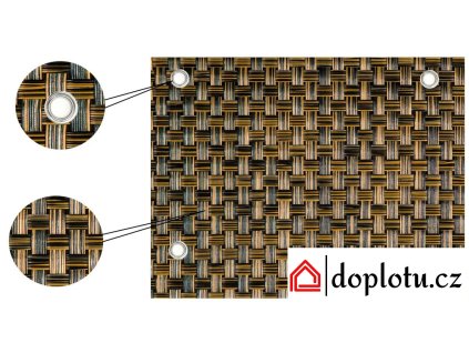 RATTANART zástěna na balkon s oky