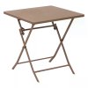 Skládací čtvercový zahradní stůl Greensboro - hnědá (bronz)