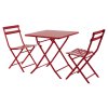 Skládací čtvercový zahradní stůl Greensboro - červená