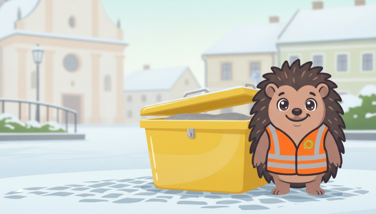 Nádoba na posypový materiál: objem a umístění