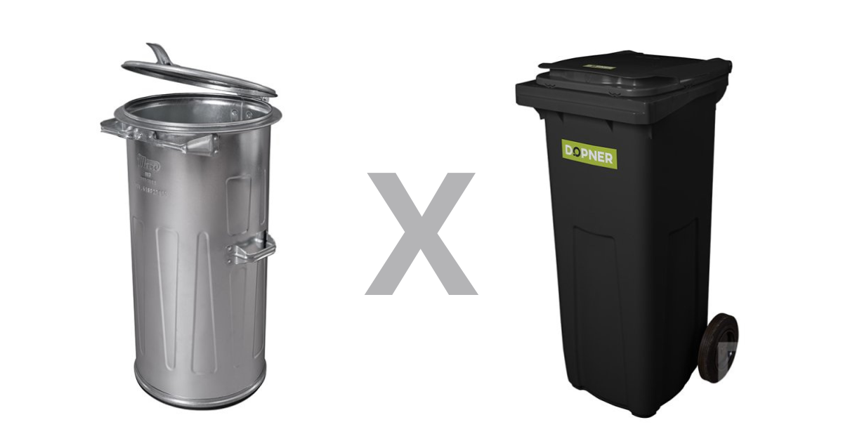 Plastové popelnice – porovnání s kovovými popelnicemi