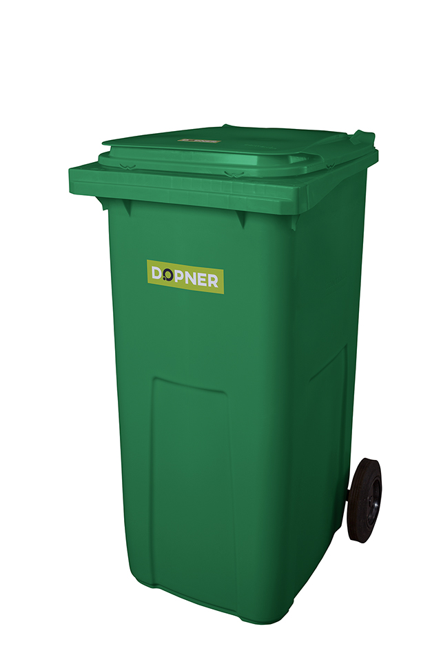 Plastová popelnice DOPNER 240 l - zelená