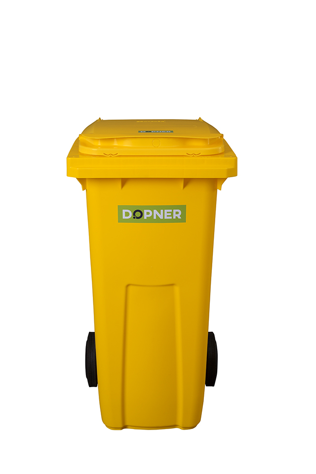 Plastová popelnice DOPNER 120 l - žlutá