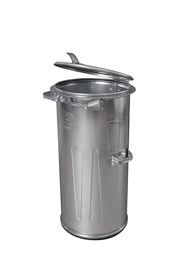 Pozinkovaná (plechová) popelnice 110 l - MEVA