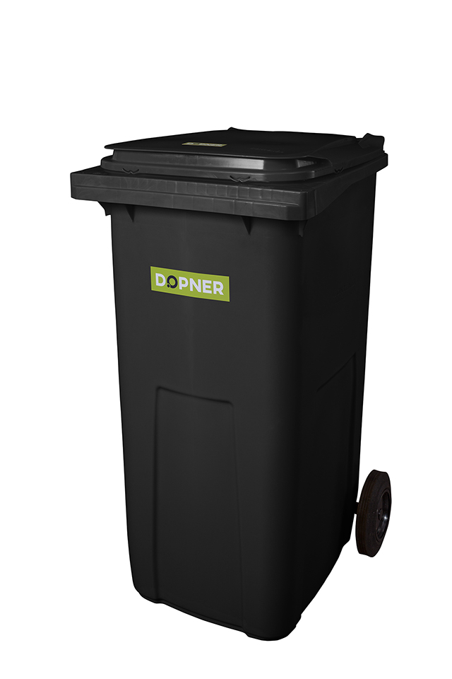 Plastová popelnice DOPNER 240 l - černá