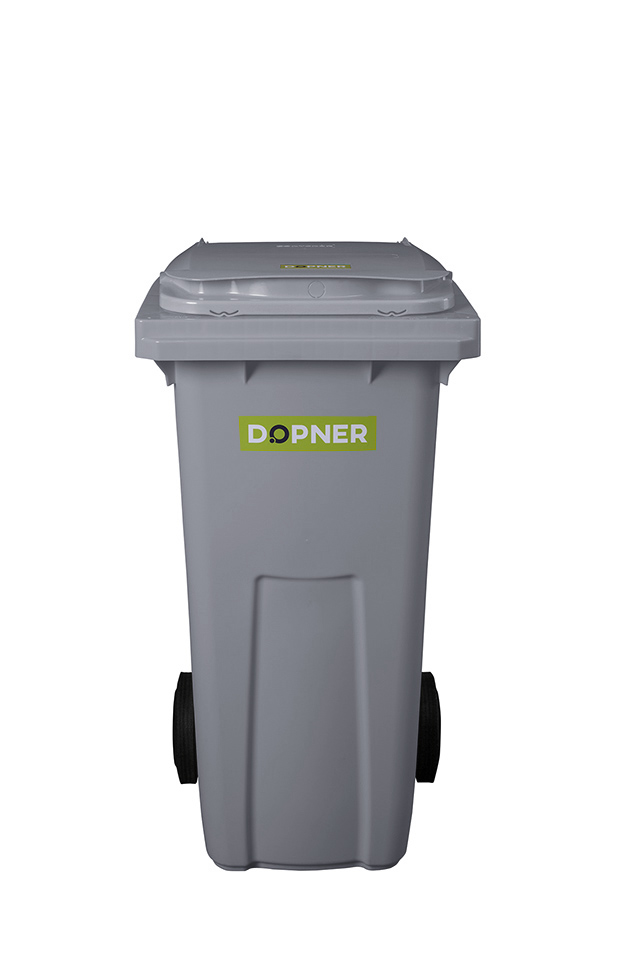 Plastová popelnice DOPNER 120 l - šedá