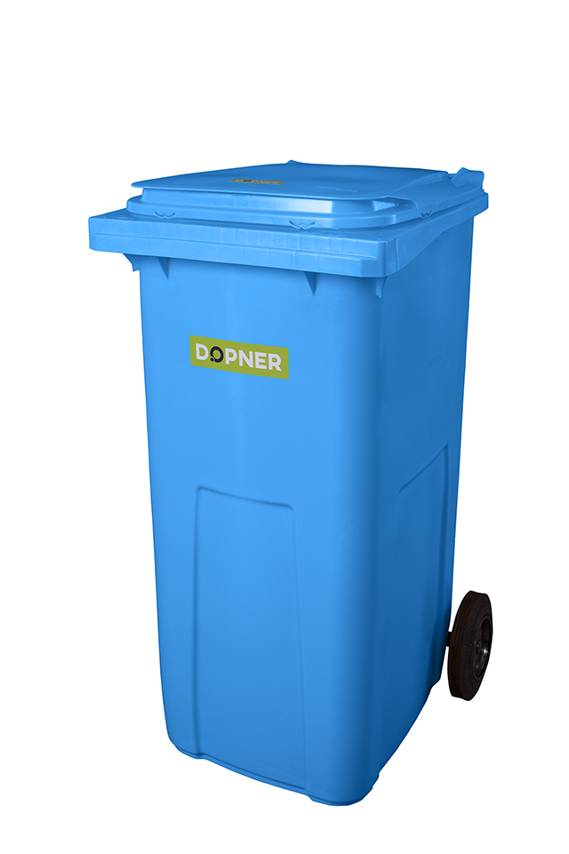 Plastová popelnice DOPNER 240 l - modrá
