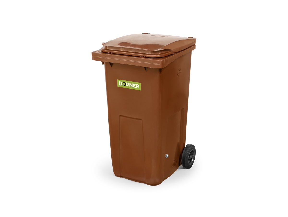 Popelnice na bio odpad Dopner 240 l - Hnědá