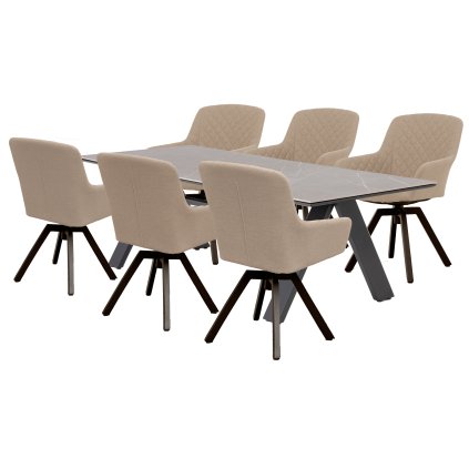 NOVA PARIS LIKA-TEX®  mocca, 6+1  Doppler