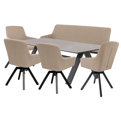 NOVA PARIS LIKA-TEX®  mocca, 4+1+1  Doppler