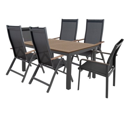 EXPERT WOOD Plus, 4 polohovací a 2 stohovatelná křesla, 4+2+1  Doppler