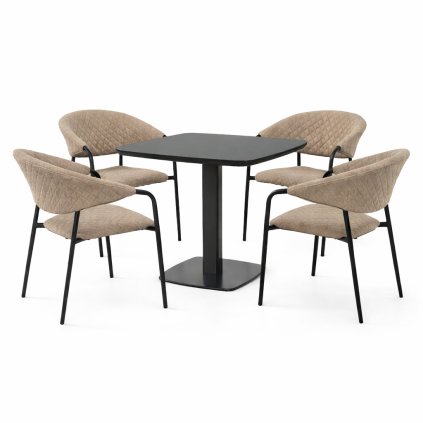 Picaso MELIA LIKA-TEX® mocca - zahradní/gastro souprava 4+1