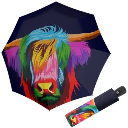 Modern Art Magic Cattle dámský automatický deštník  Doppler