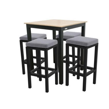 EXPERT WOOD, světlý antracit, barové židle, 4+1  Doppler