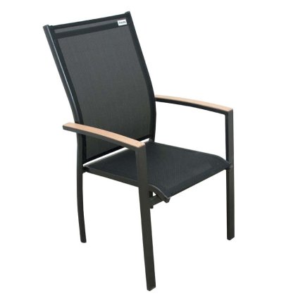 EXPERT WOOD antracit, stohovatelné křeslo  Doppler