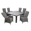 PRATO PARIS šedé - luxusní zahradní souprava 6+1