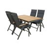 CONCEPT TEAK FSC® 4+1 - zahradní sedací souprava (hliník/teakové dřevo)