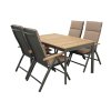 CONCEPT TEAK FSC® 4+1 - zahradní sedací souprava (hliník/teakové dřevo)