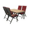 CONCEPT TEAK FSC® 4+1 - zahradní sedací souprava (hliník/teakové dřevo)
