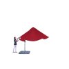 PROTECT 400P konstrukce + potah – zahradní výkyvný slunečník s boční tyčí červená