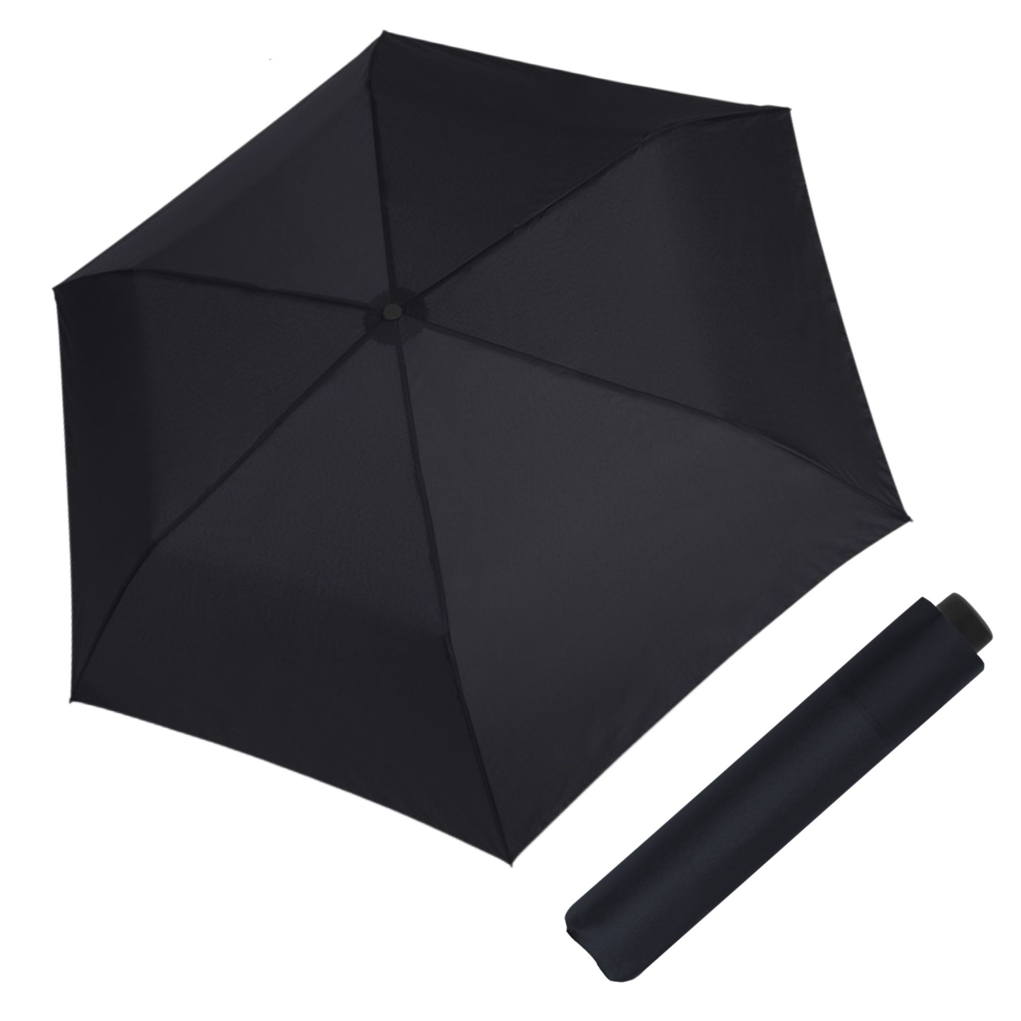 Doppler Zero large Uni Simply Black dámsky skladací dáždnik