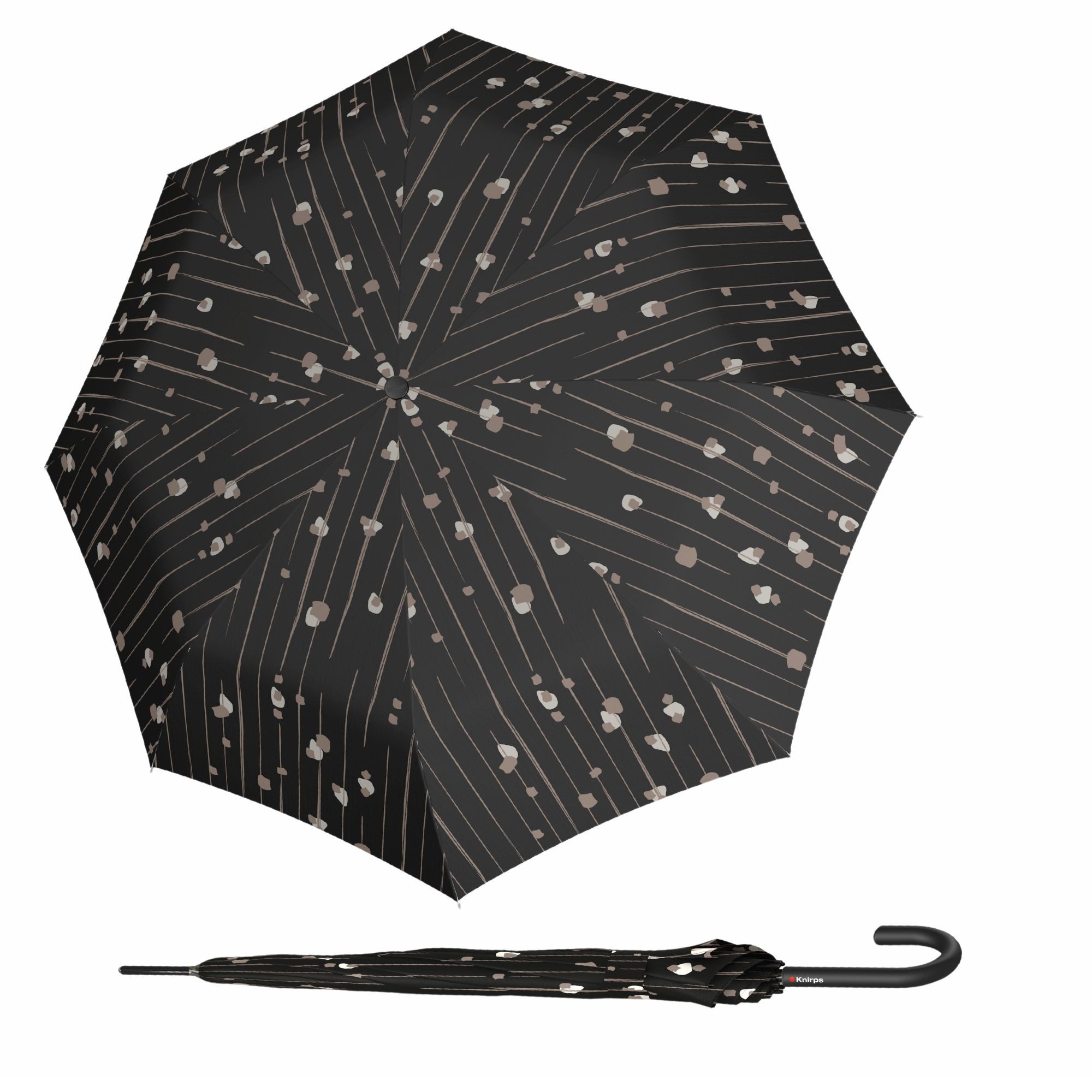 E-shop Knirps T.760 Stick Automatic Pencil Black dámsky palicový vystreľovací dáždnik