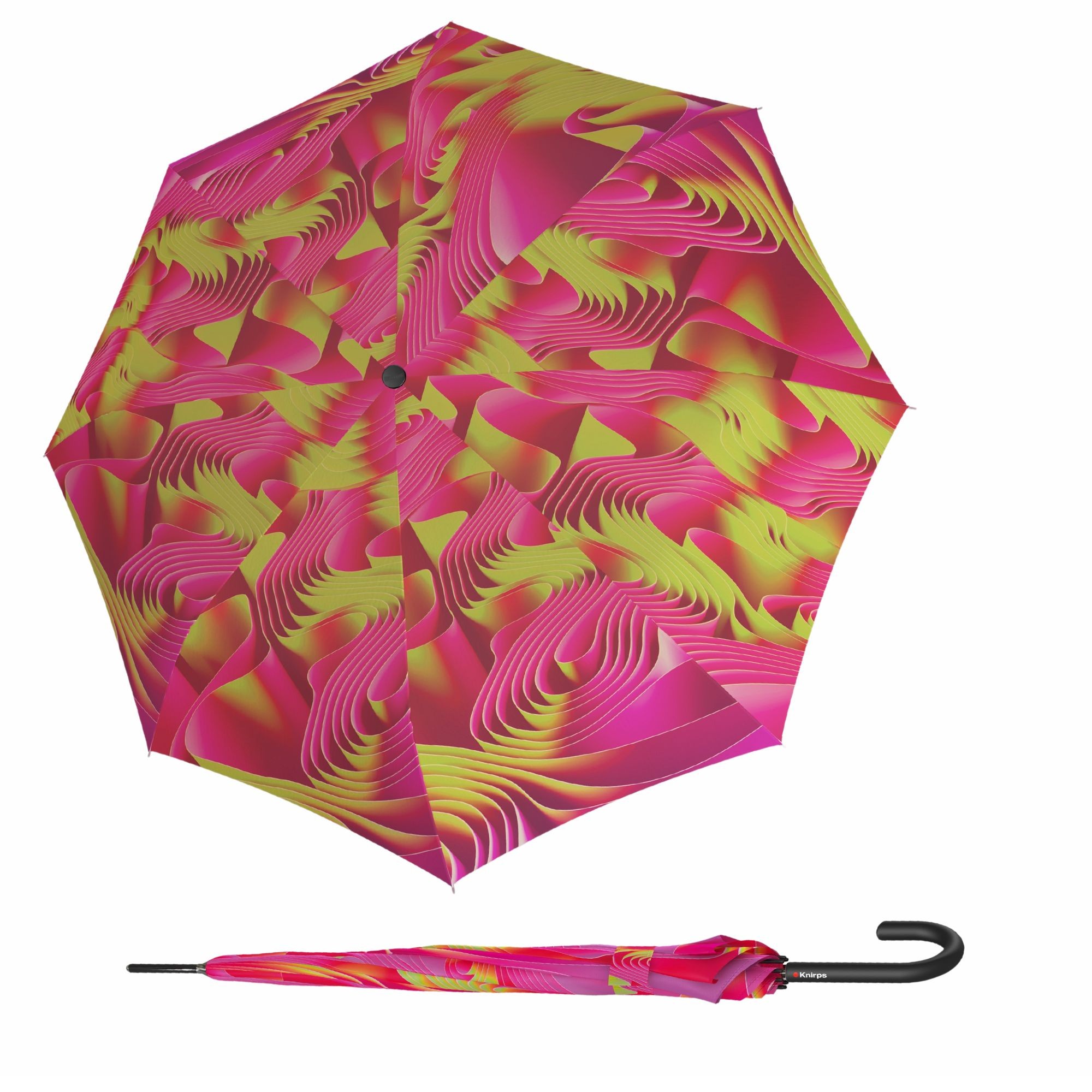 E-shop Knirps T.760 Stick Automatic Wawes Sun dámsky holový vystreľovací dáždnik
